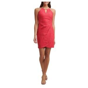 New Guess Red Lace Mini Dress Size 2
